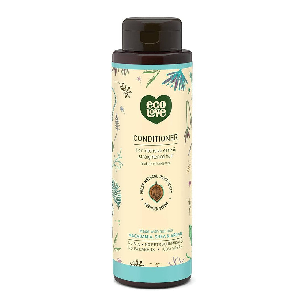 Eco Love Nut Oils Conditioner Intensive Care Straightened Hair, 17.6 Oz